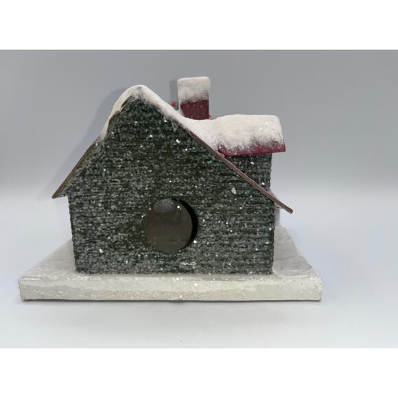 Bethany Lowe Snowy Christmas Village Putz House Reindeer Bottle Brush Tree - Picture 4 of 13